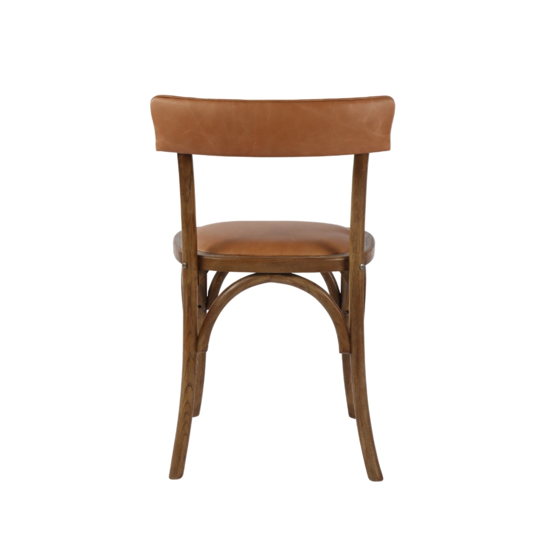 Prague Oak Dining Chair -Tan Leather image 4